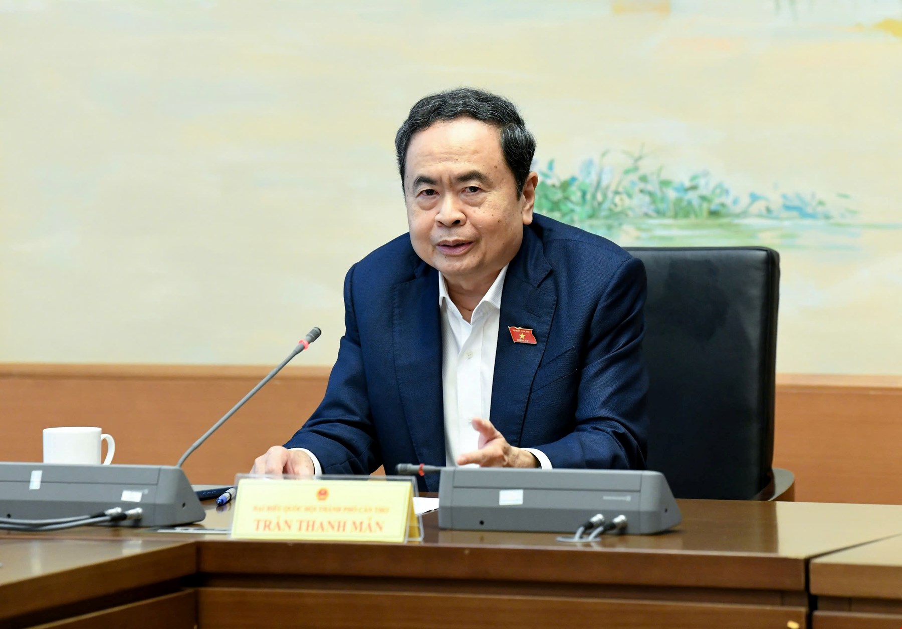 Chủ tịch Quốc hội Trần Thanh Mẫn phát biểu tại Tổ 11