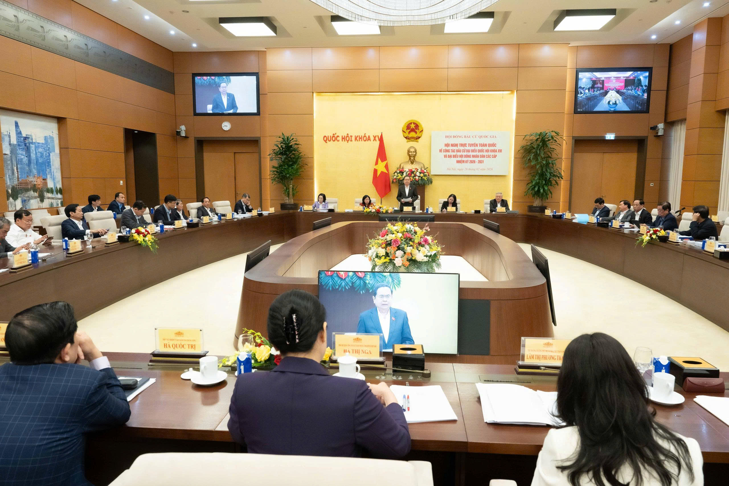 Chủ tịch Quốc hội Trần Thanh Mẫn chủ trì Hội nghị trực tuyến toàn quốc triển khai công tác bầu cử