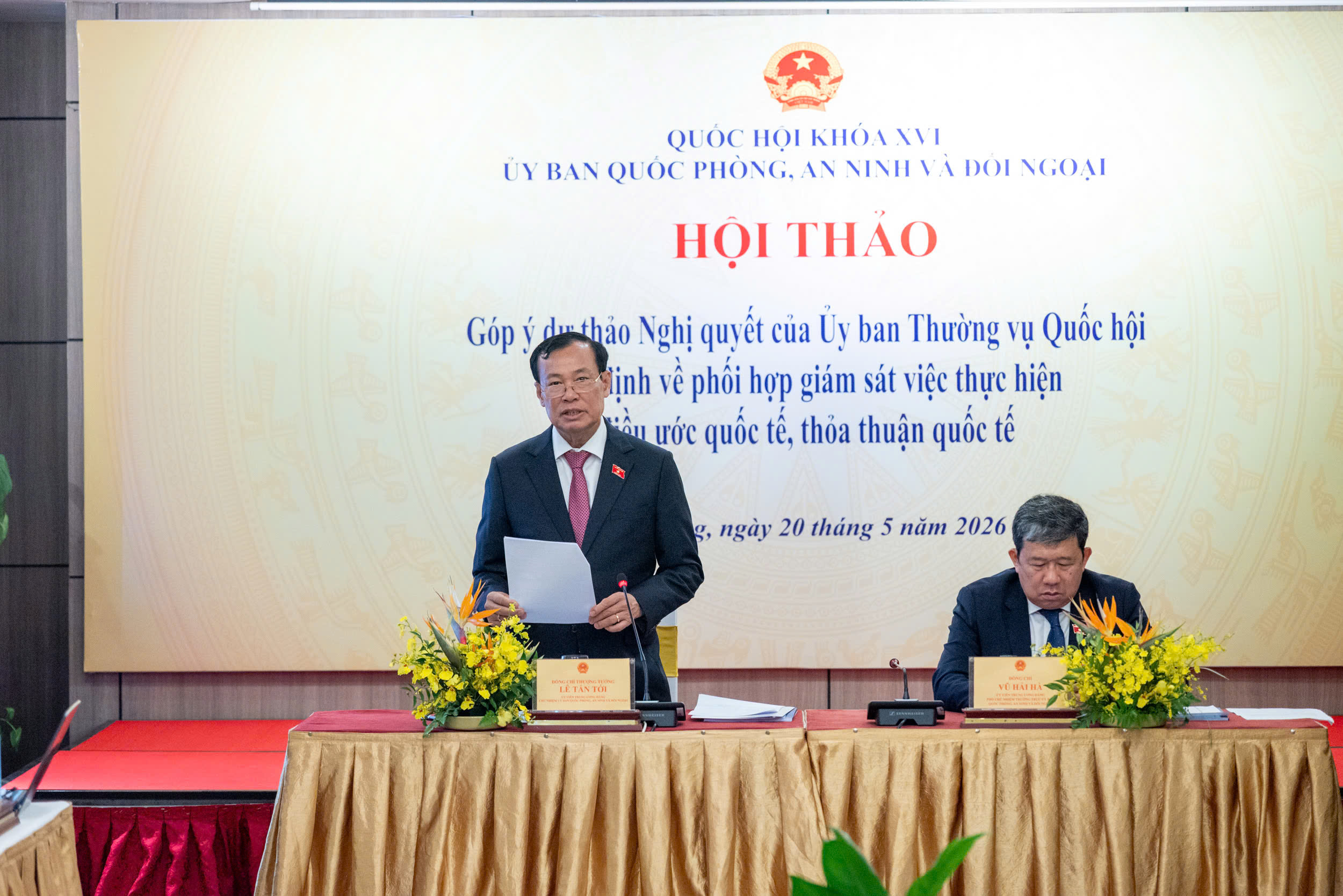 Hội thảo “Góp ý dự thảo Nghị quyết của Ủy ban Thường vụ Quốc hội quy định về phối hợp giám sát việc thực hiện điều ước quốc tế, thỏa thuận quốc tế”