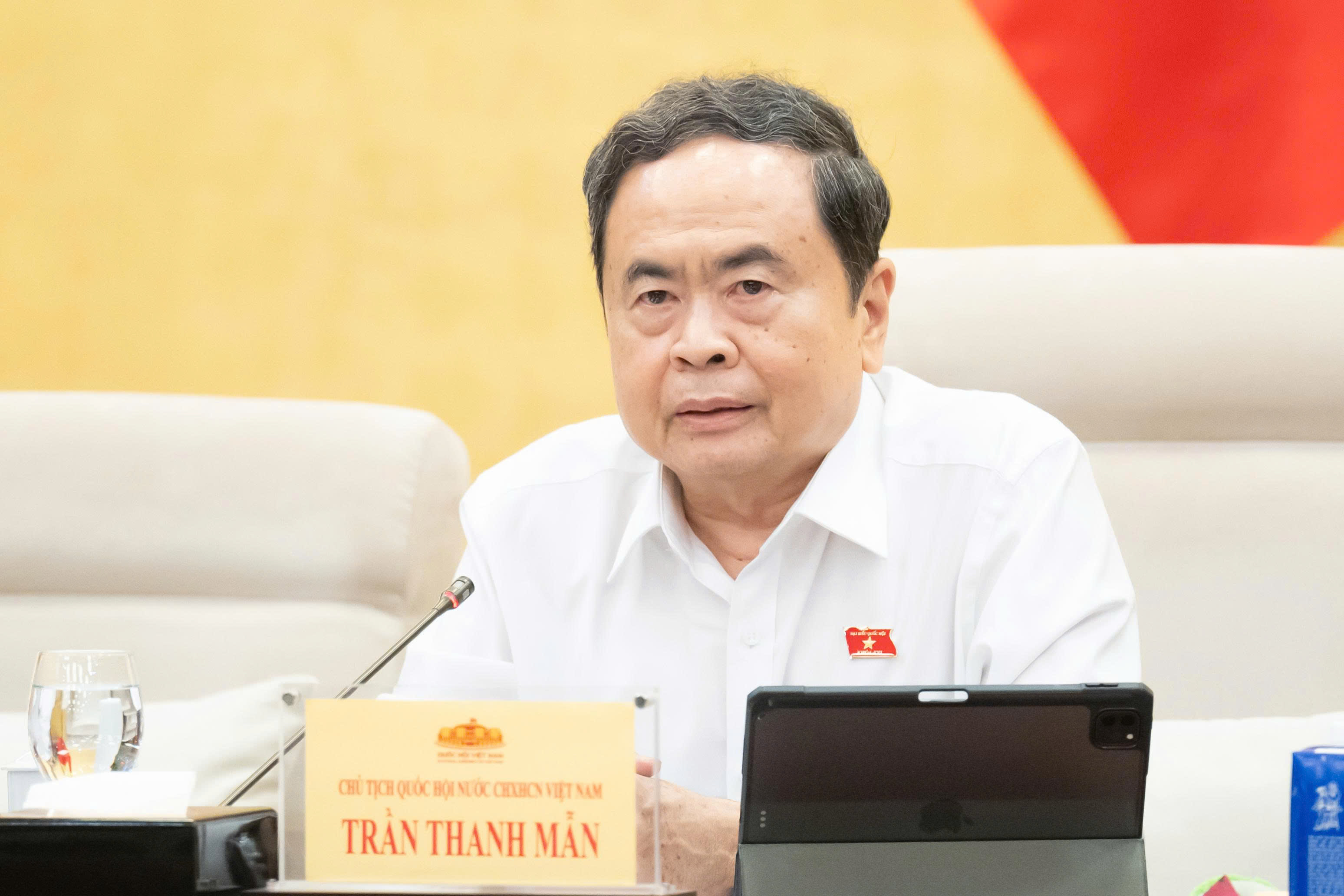 Chủ tịch Quốc hội Trần Thanh Mẫnphát biểu