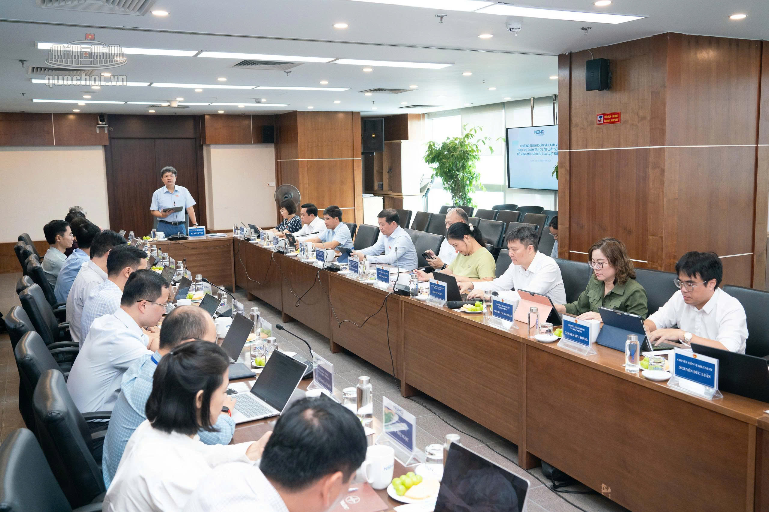 Đoàn công tác của Ủy ban Khoa học, Công nghệ và Môi trường làm việc với NSMO về góp ý sửa đổi Luật Điện lực